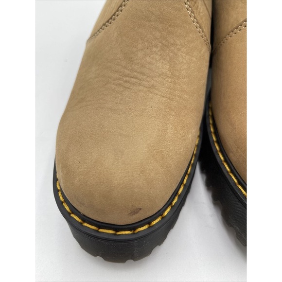 Dr. Martens ROMETTY WOMEN'S NUBUCK LEATHER PLATFORM CHELSEA BOOTS Sand 9 - Picture 7 of 7